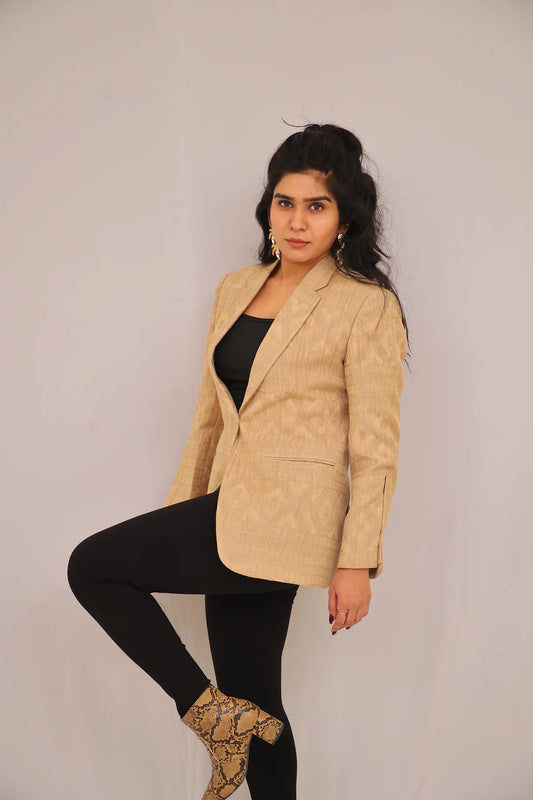 Golden Dusk – Slit Sleeve Statement Blazer