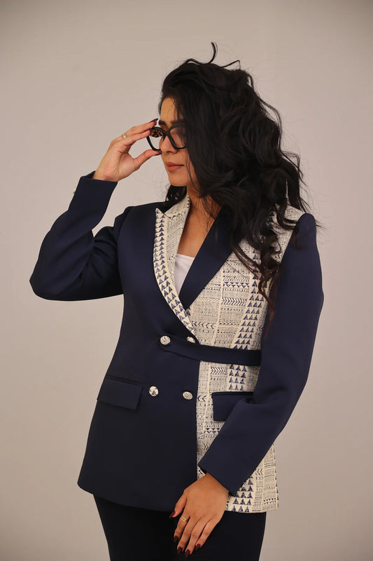 Indigo Intellect Blazer – Dual Harmony Edition