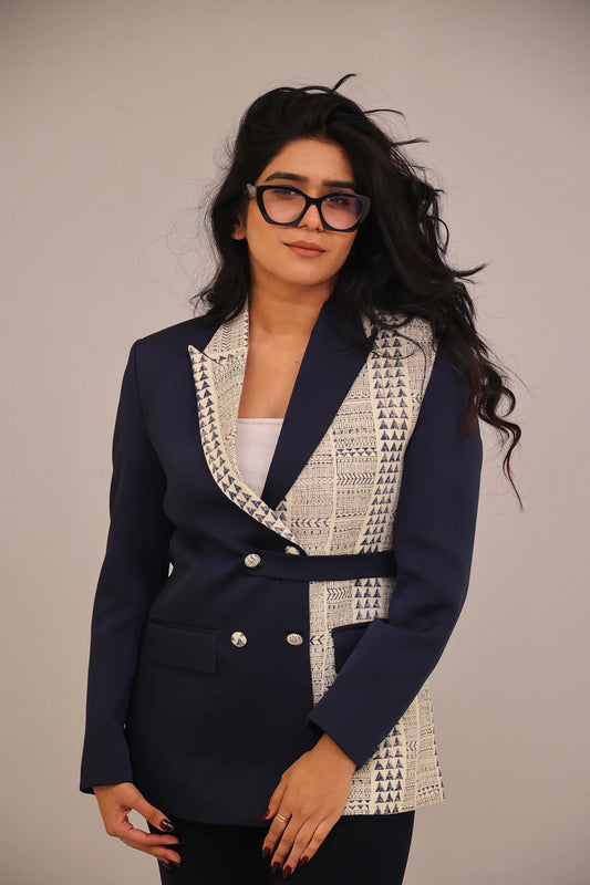 Indigo Intellect Blazer – Dual Harmony Edition