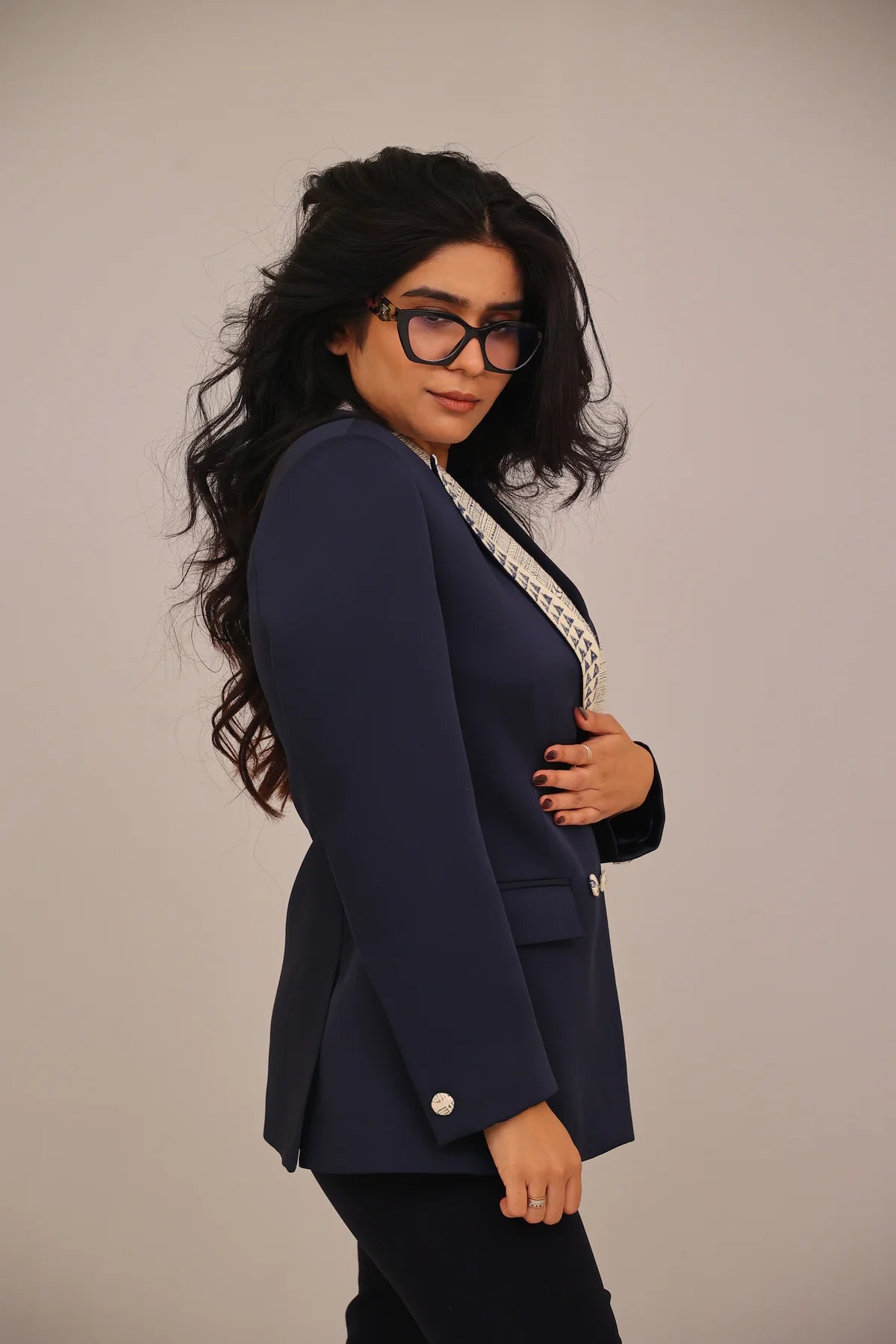 Indigo Intellect Blazer – Dual Harmony Edition