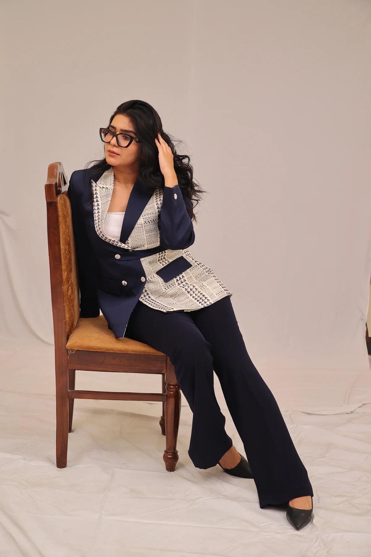 Indigo Intellect Blazer – Dual Harmony Edition
