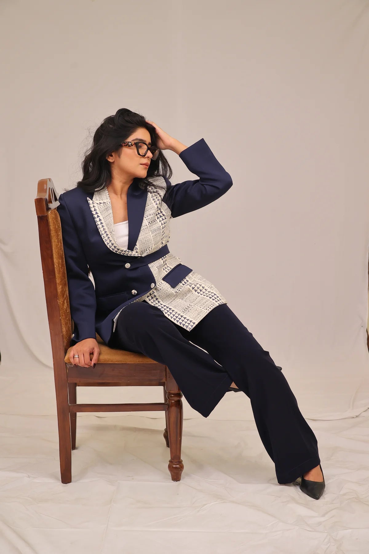 Indigo Intellect Blazer – Dual Harmony Edition
