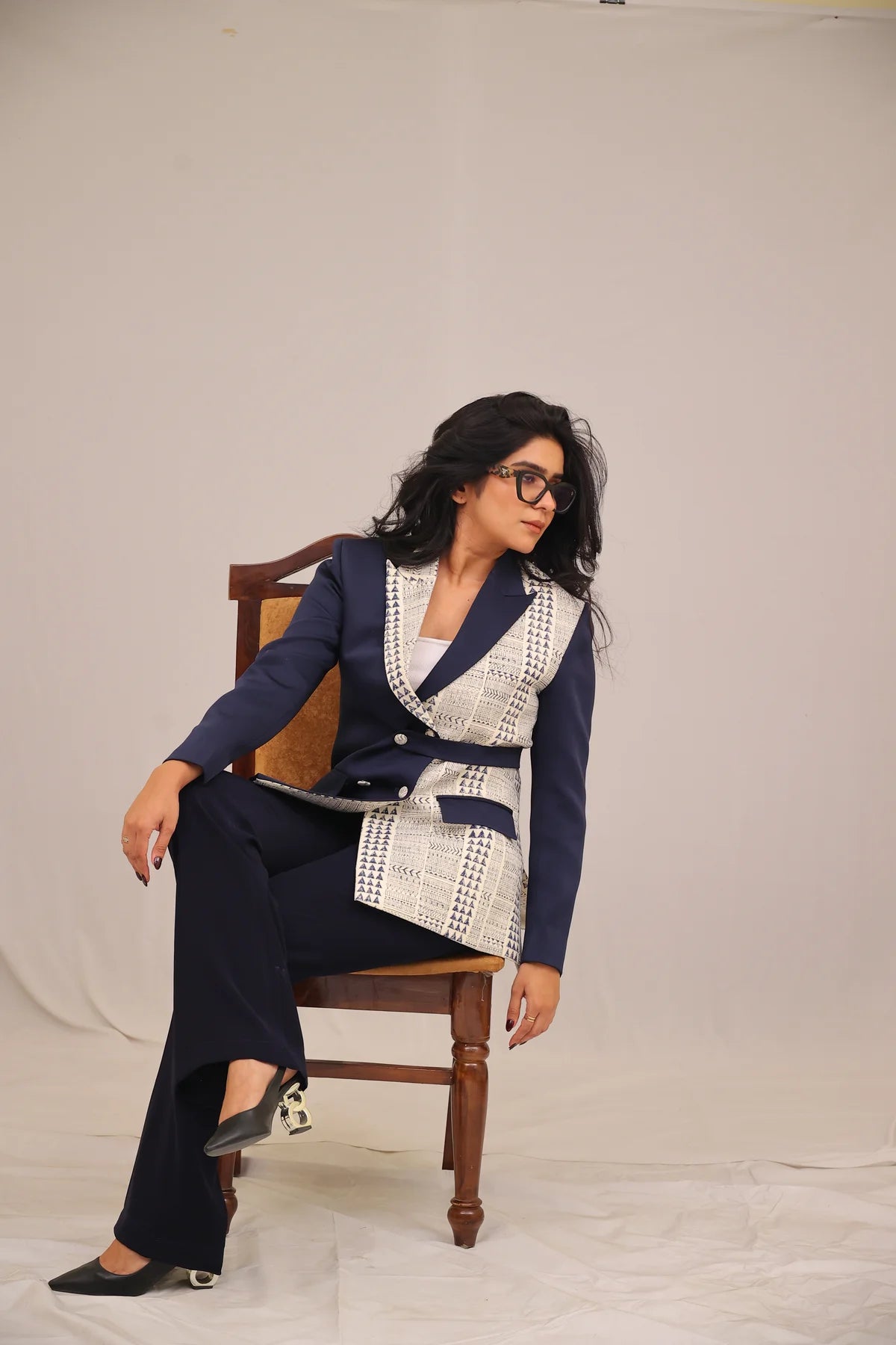 Indigo Intellect Blazer – Dual Harmony Edition