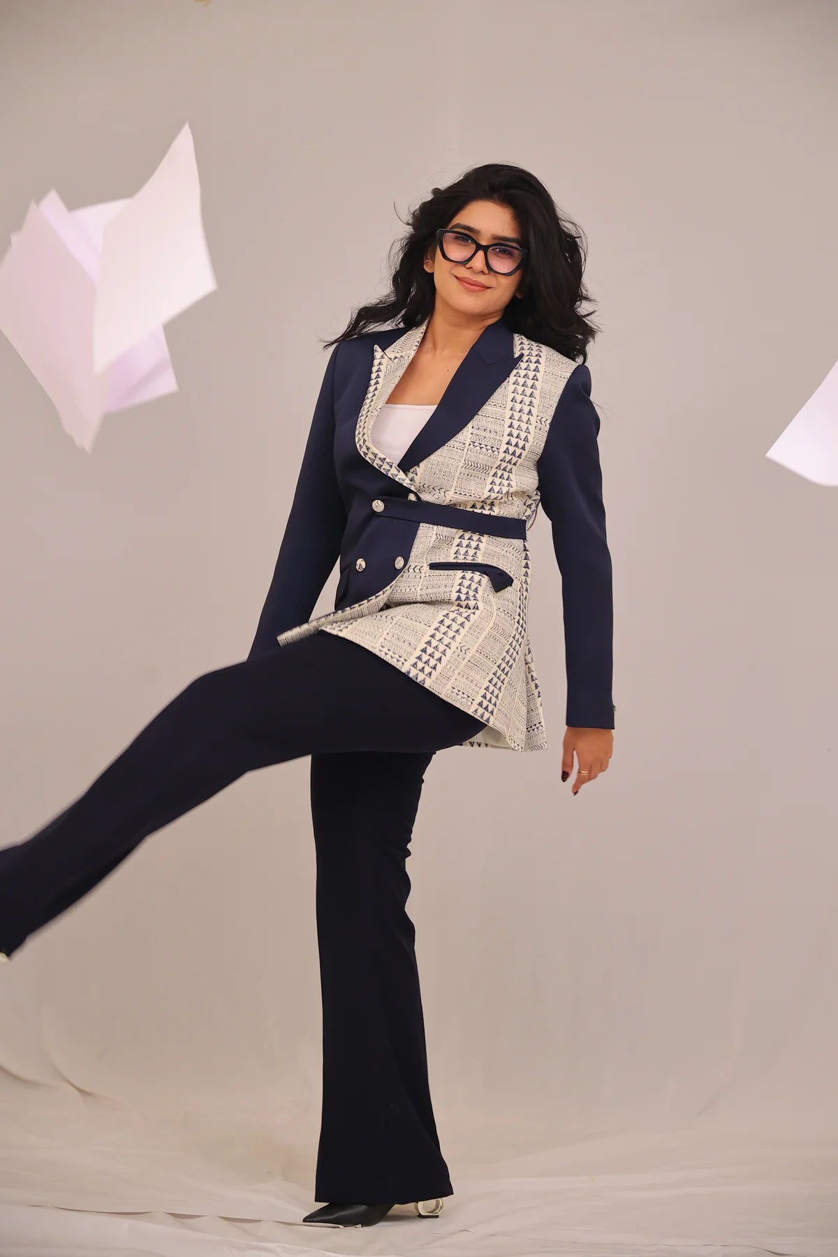 Indigo Intellect Blazer – Dual Harmony Edition